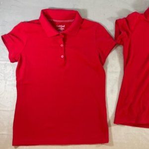 Set of 2 Cat & Jack red uniform shirts size 10/12